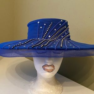 Gorgeous Royal Blue Church Dress Hat by Mr. Hi’s